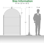 Casaphoria 72" H x 47" W Arched Metal Privacy Screen - Elegant Freestanding Outdoor Screen for Deck, Patio & Balcony - Versatile Decorative Privacy Panels for Home & Garden Use (Black-Net)