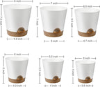 Indoor Self Watering Planters with Drainage Holes and Saucers, 8, 7, 6.5, 6, 5.5, 5 Inches, White, 6 Pots
