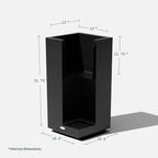 Veradek Block Series Pedestal Planter - Tall Planter for Indoor or Outdoor Front Porch | All-Weather Use with Removable Insert Bucket | Modern Décor for Flowers, Tall Trees, Faux Plants