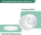 Planter Pots 24 Pack, 2 Inch Matte White Plastic with Saucers