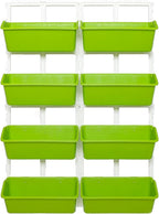LOYALHEARTDY Vertical Garden Wall Planter Wall Mounted Planter 4-Tier Vertical Garden Planters for Growing Strawberries, Flowers, Vegetables, Herbs Indoor/Outdoor Decoration (Light Green)