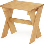Furinno Tioman Outdoor Side Table Flower Stand, Pine Wood