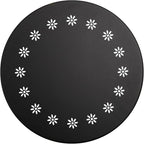 danpinera 2 Outdoor Side Tables with Flower Cut Outs, Weather Resistant Steel Patio Side Table, Small Round Outdoor End Table Metal Side Table for Patio Yard Balcony Garden Black, Set of 2