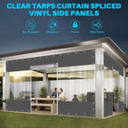 Clear Vinyl Curtains with Zippered Entry, 23oz Heavy Duty Waterproof Anti-UV - Image 5