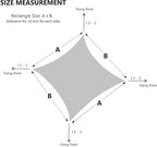 AsterOutdoor Sun Shade Sail Rectangle 10' x 10' UV Block Canopy for Patio Backyard Lawn Garden Outdoor Activities, Sand