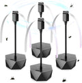 Fly Fans for Tables, Fly Repellent Fan Outdoor Indoor Keep Flies Away, Fly Repellent Fans for Tables with Holographic Blades for Picnic, Party, Restaurant, Kitchen, and BBQ, 4 Pack Black