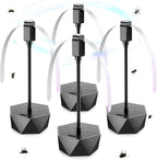 Fly Fans for Tables, Fly Repellent Fan Outdoor Indoor Keep Flies Away, Fly Repellent Fans for Tables with Holographic Blades for Picnic, Party, Restaurant, Kitchen, and BBQ, 4 Pack Black