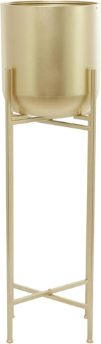 Deco 79 CosmoLiving by Cosmopolitan Modern Metal Round Planter, 13" x 13" x 41", Gold (081569)