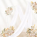 Outdoor Curtains: White Sheer Gauze Arch Drapes, 4 Panels, 29 x 20 ft