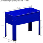 Elevated Metal Planter Box Stand Heavy Duty Raised Garden Bed for Vegetables Flowers Herbs Indoor Outdoor Use, Cobalt Blue