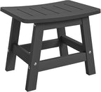 LUE BONA Outdoor Adirondack Ottomans, Footrest Footstool, Outdoor Foot Rest for Patio, HDPS All Weather Waterproof Footrest Footstool for Adirondack Chair, Black