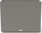 Veradek Block Series Span Plastic Planter - Tall Rectangular Planter for Indoor or Outdoor Patio/Porch, Gray, 30" in Height, 10" in Width, 38" in Length