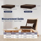 Cushion Covers Set of 8 Dark Coffee Stretch Fit Outdoor Patio