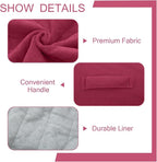 MeMoreCool Square Stuffed Pouf Ottoman Foot Rest, Floor Pouf Foot Stool with Foam Chunk Filling, Soft Stuffed Ottoman Footrest for Living Room