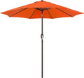 Blissun 9' Outdoor Patio Umbrella, Outdoor Table Umbrella, Yard Umbrella, Market Umbrella with 8 Sturdy Ribs, Push Button Tilt and Crank