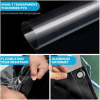 Clear Vinyl Curtains with Zippered Entry, 23oz Heavy Duty Waterproof Anti-UV - Image 7