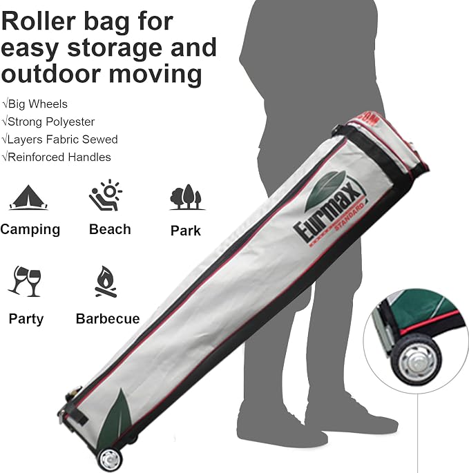 Canopy Pop Up Tent 10x10 ft Pumpkin Orange with Roller Bag