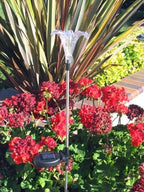 Solar Garden Stake Lights with Color Changing LED or Regular White LED Landscape Path Lights (Set of 2) (Lily Flower)
