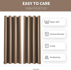 Water Proof Outside Curtains with Grommet Top for Porch, W52 x L120 Thermal Insulated Washable Outdoor Divider Drapes for Patio Gazebo Deck Pool Area Pergola Cabana (Camel Brown, 2 Panels)