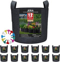 JERIA 12-Pack 30 Gallon Grow Bags, 300G Thickened Nonwoven Garden Pots,Heavy Duty Fabric Pots with Reinforced Handles