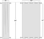 NICETOWN 2 Panels Weighted Blackout Curtains for Patio Waterproof & Windproof, Thermal Insulated Top and Bottom Rustproof Grommets Light Block Outdoor Drape for Pool, Biscotti Beige, W52 by L95