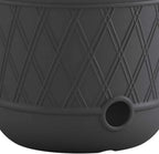 Suncast Lattice Hose Pot for Outdoor Garden Storage, Peppercorn - Holds 300 ft Expandable or 50 ft Standard 5/8" Vinyl Hoses, Resin Hideaway Organizer with Drainage and Water Supply Port