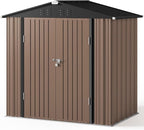 Gizoon Outdoor Storage Shed 6 x 4 FT, Galvanized Metal Garden Shed - Image 8