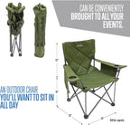 ALPS Mountaineering King Kong Camping Chairs for Adults with Mesh Cup Holders and Pockets, Built Durable and Reliable with Compact Foldable Steel Frame