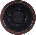 Garden Elements Indoor/Outdoor Glazed Brushed Happy Plastic Planter, Large, Dark Brown, 15"
