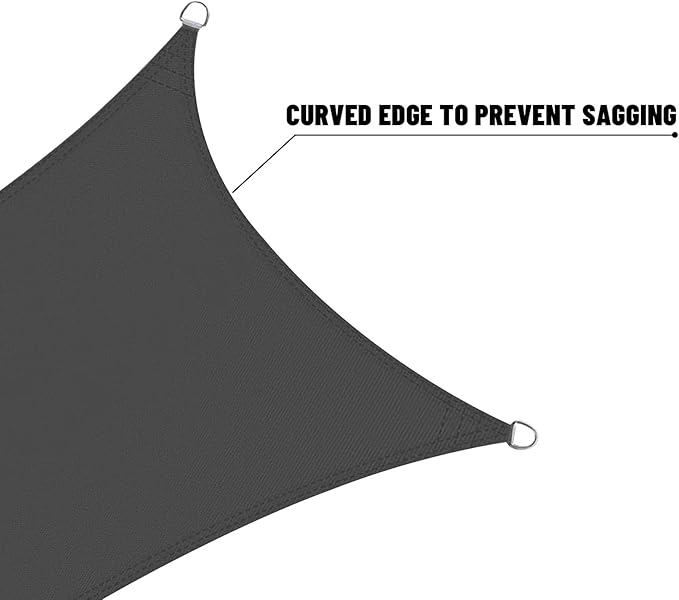 LOVE STORY Right Triangle 11'x11'x15.6' Waterproof Sun Shade Sail Canopy UV Block for Outdoor Patio Backyard Carport,Dark Grey(We Make Custom Size)