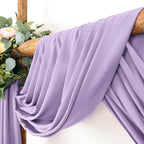 Outdoor Curtains Lilac Sheer Chiffon Wedding Arch Drape, 30 in x 18 ft Panel