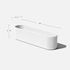Veradek Demi Series Window Box Planter - Long Planter Box for Windowsill/Balcony | Durable Plastic-Stone Composite Material | Modern Décor for Flowers/Herbs