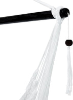 Sunnydaze Outdoor Hammock Chair Swing - Hanging Hammock Swing - Hanging Reading Chair - Soft-Spun Polyester Rope - Caribbean XL - Tan