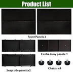 Metal Rectangular Planter, Metal Planter Box, 38" L x 13" W x 30" H Large Heavy Duty Tall Black Planter Box with Drainage Holes and Adjustable Balancing Feet Ideal for Porch, Garden, Patio, Yard