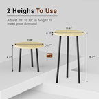 Plant Stand Indoor Outdoor: 2 Pack Indoor Plant Stand 20'' Convertible Multi-purpose Holder - Mid Century Modern Decor - Tall Plant Table for Living Room/Balcony/Garden/Patio