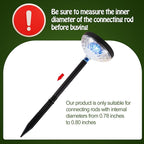 12 Pack 8.3 Inch ABS Ground Spikes - Replacement Stakes for Solar Lights - Fit for Pole Inside Diameter 0.83 Inch - Plastic Ground Stakes for Garden Light Pathway