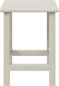 Outdoor Side Table, 14-Inch Square HDPE in Sand for Adirondack Chairs