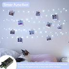 66Ft 200LED Fairy Lights Plug in, Waterproof String Lights Outdoor & Indoor 8 Modes with Timer, Christmas Light Bedroom Decor, Twinkle Light for Girl's Room Garden Christmas Decorations (Cool White)