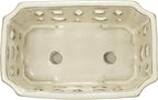 W&W Orchid Pot with Holes and Saucer for Repotting, Cream White, 9.7 Inch