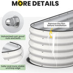 Galvanized Raised Garden Bed 8x2x1.5 FT, Oval Metal Raised Garden Bed Outdoor Planter Box with Open Bottom, Rust-Resistant Steel Garden Bed for Vegetables Herbs Flowers, Easy Assembly