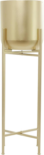 Deco 79 CosmoLiving by Cosmopolitan Modern Metal Round Planter, 13" x 13" x 41", Gold (081569)