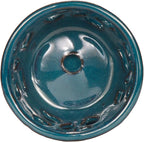 W&W Orchid Pot with Holes and Saucer for Repotting, Teal, 5 Inch
