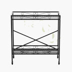 Zhongma 2 Tier Sturdy Metal Plant Stand with Wheels, 36.6x16x39.4 Inch High, Heavy Duty Succulent Shelf for Home Indoor and Outdoor, 440 LBS Capacity & Heavy Duty Construction