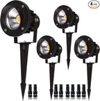 EAGLOD 20W Led Spotlights Outdoor Landscape Lights,Low Voltage Led Landscape Lighting, 12V ~24V AC/DC Waterproof Landscape Spotlights with Stake for Tree Flag Lights 3000K Ultra Warm White (4Pack)