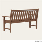 POLYWOOD GNB60TE Vineyard 60" Bench, Teak