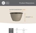 The HC Companies Wrapt Hanging Planters - Lightweight Plant Pot Hanger for Hanging Plants, Vegetables & Herbs - Outdoor & Indoor Hanging Basket for Plants (13" Pepperstone, Pack of 1)