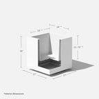 Veradek Block Series Cube Plastic Planter - Large Square Planter for Indoor or Outdoor Patio/Garden | Durable All-Weather Use with Drainage Holes | Modern Décor for Tall Plants, Trees, Flowers
