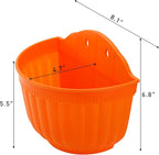 DEAYOU 6 Pack Wall Planter Hanging Flower Pot, Window Hang Indoor Outdoor Plant Basket for Fence, Railing Resin Pots with S Hooks and Drainage Meshes, Half Round Herb Holders for Garden