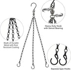 Heybe Swivel Hanging Basket Chains 23 Inches 3 Leads Hanging Chains Flower Pot Hanger Replacement Plant Hangers for Planters and Lanterns, Pack of 3 (3 Legs-Swivel)
