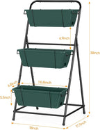 Vertical Raised Garden Bed 3 Tier Garden Planter Standing Planter Box Herb Garden Planter Outdoor and Indoor for Vegetables Flowers Green